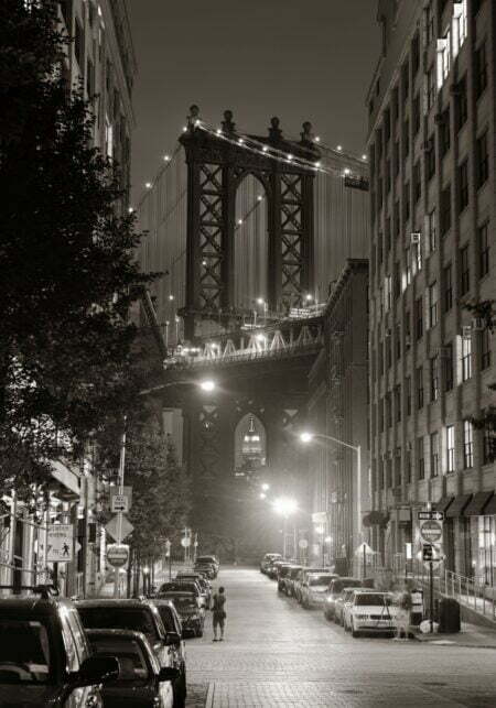 Manhattan Bridge - obrazy podświetlane Elegance, Elegance Slim, Canvas | Miasta