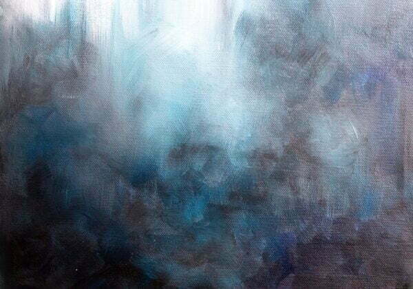 Niebieska mgła - obrazy podświetlane Elegance, Elegance Slim, Canvas | Malarstwo - Led's Design