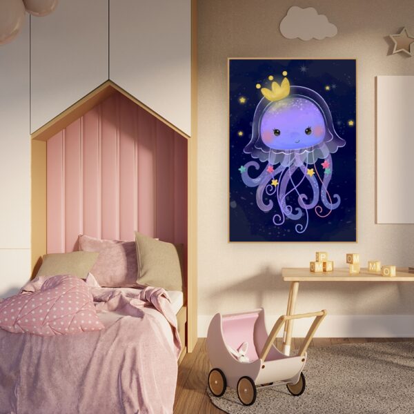 Obraz podświetlany "Księżniczka meduza" | Dla dzieci - Led's Design
