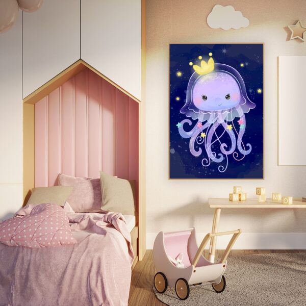 Obraz podświetlany "Księżniczka meduza" | Dla dzieci - Led's Design