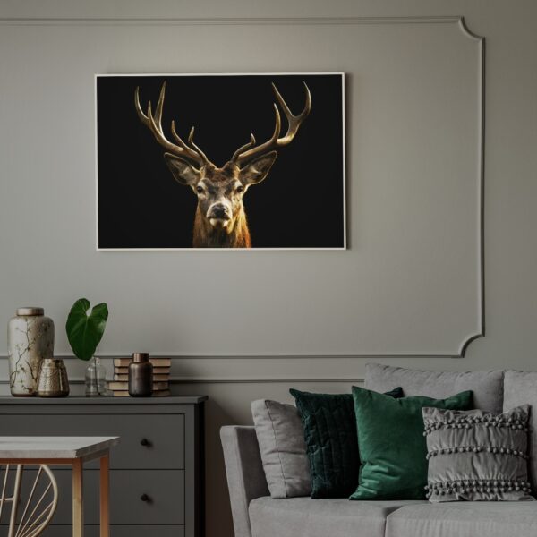 Obraz podświetlany "Black deer" | Zwierzęta - Led's Design