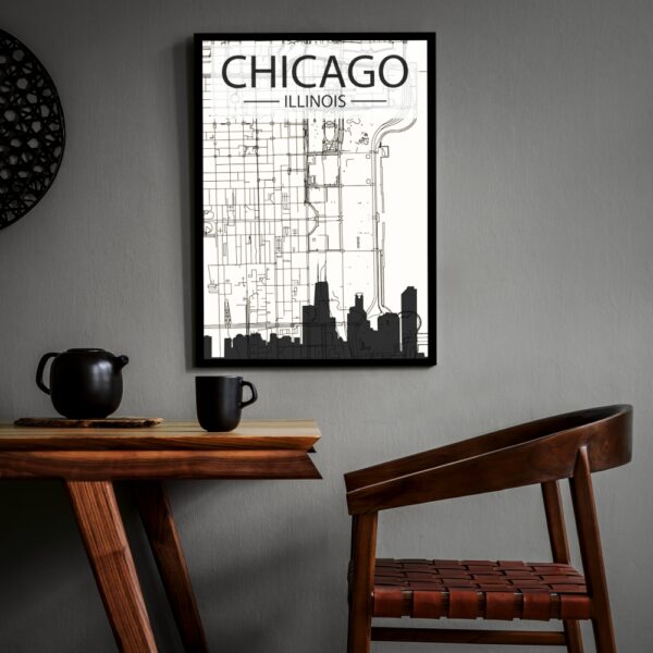 Obraz podświetlany "Chicago" | Miasta - Led's Design