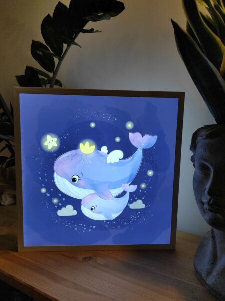 Obraz podświetlany "Wieloryby" | Dla dzieci - LED'S Design