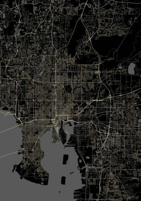 Obraz podświetlany "City of Tampa" | Miasta - LED'S Design