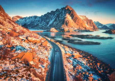 Obraz podświetlany "Snowy road" | Krajobrazy - LED'S Design