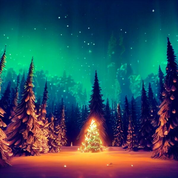 Obraz podświetlany "Świąteczny las" | Fantasy - LED'S Design