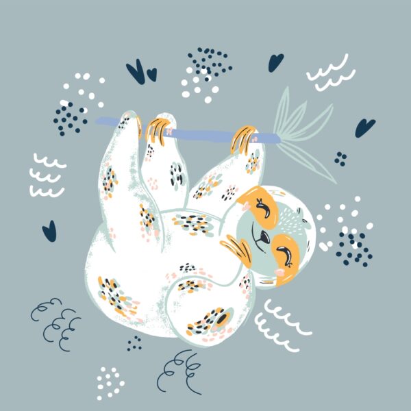 Obraz podświetlany "Niebieski leniwiec" | Dla dzieci - LED'S Design