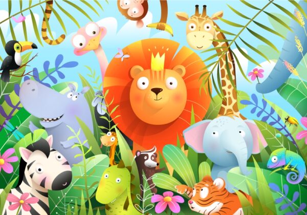 Obraz podświetlany "Królestwo zwierząt" | Dla dzieci - LED'S Design